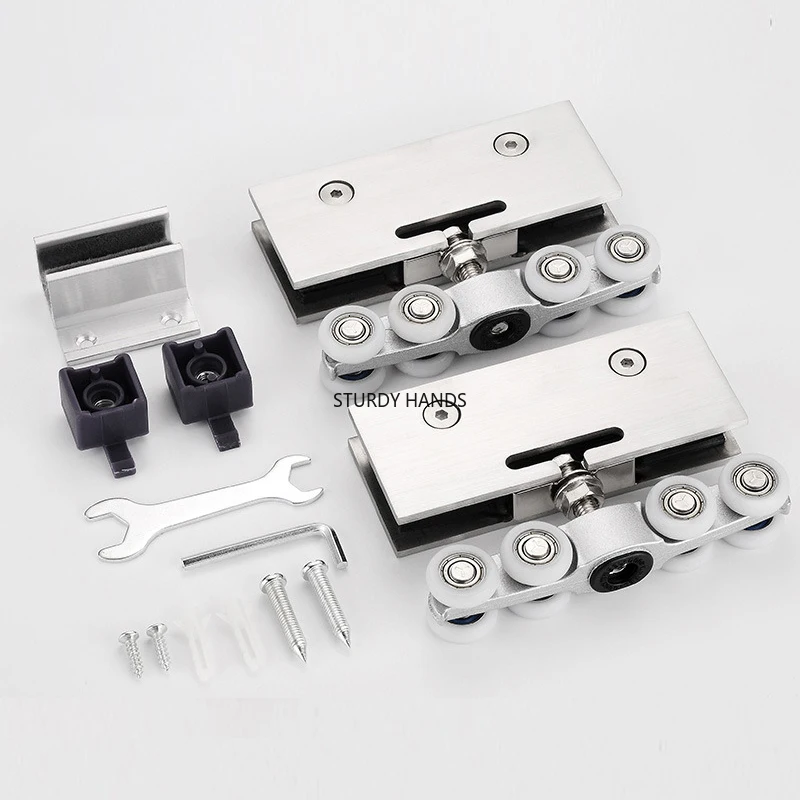 1 set of stainless steel glass door hanging wheels bathroom door hanging clip frameless glass sliding door silent pulley
1 set of stainless steel glass door hanging wheels bathroom door hanging clip frameless glass sliding door silent pulley