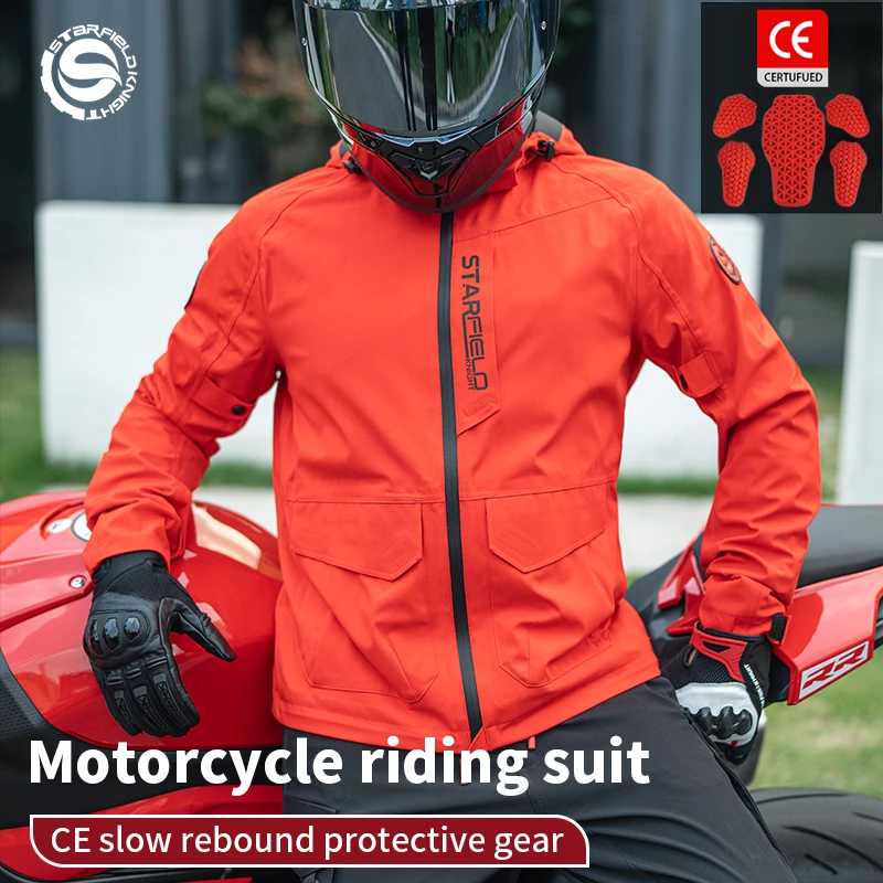 SFK Motorcycle Riding Equipment Men's Jacket Clothing Spring&Summer Breathable Splash-proof With CE Protective Gears Accessories
SFK Motorcycle Riding Equipment Men's Jacket Clothing Spring&Summer Breathable Splash-proof With CE Protective Gears Accessories