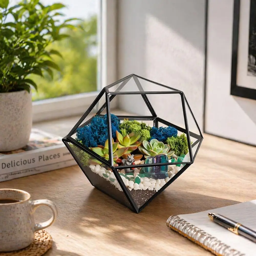7-inch Handcrafted Glass Terrarium Kit: Create Your Own Miniature Garden with Moss, Crystals, and Live Plants
7-inch Handcrafted Glass Terrarium Kit: Create Your Own Miniature Garden with Moss, Crystals, and Live Plants