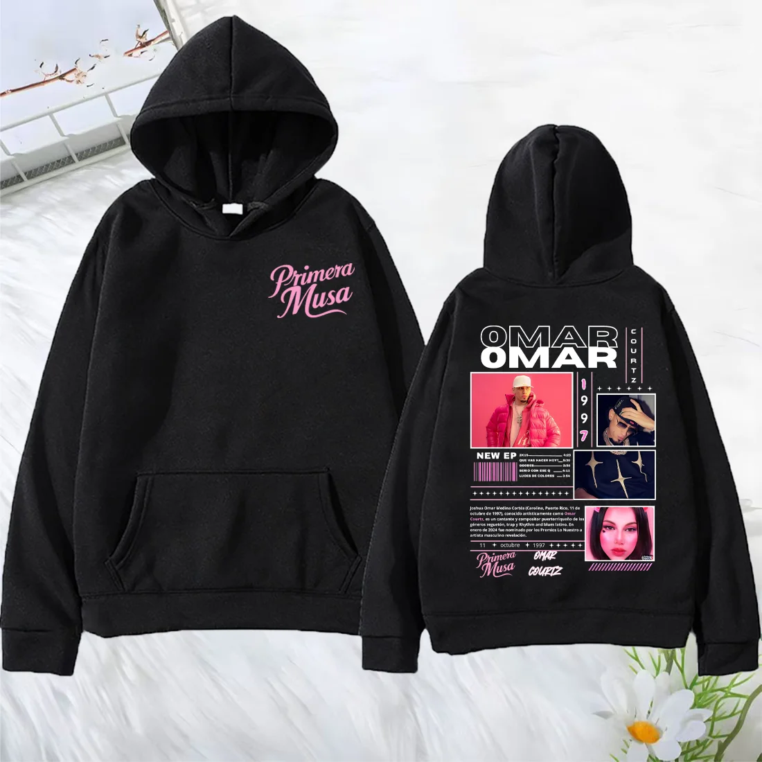 Omar Courtz First Muse Album Tour Merch Fashion Hoodies for Men and Women Hip Hop Hooded Sweatshirts vintage Oversized Pullovers
Omar Courtz First Muse Album Tour Merch Fashion Hoodies for Men and Women Hip Hop Hooded Sweatshirts vintage Oversized Pullovers