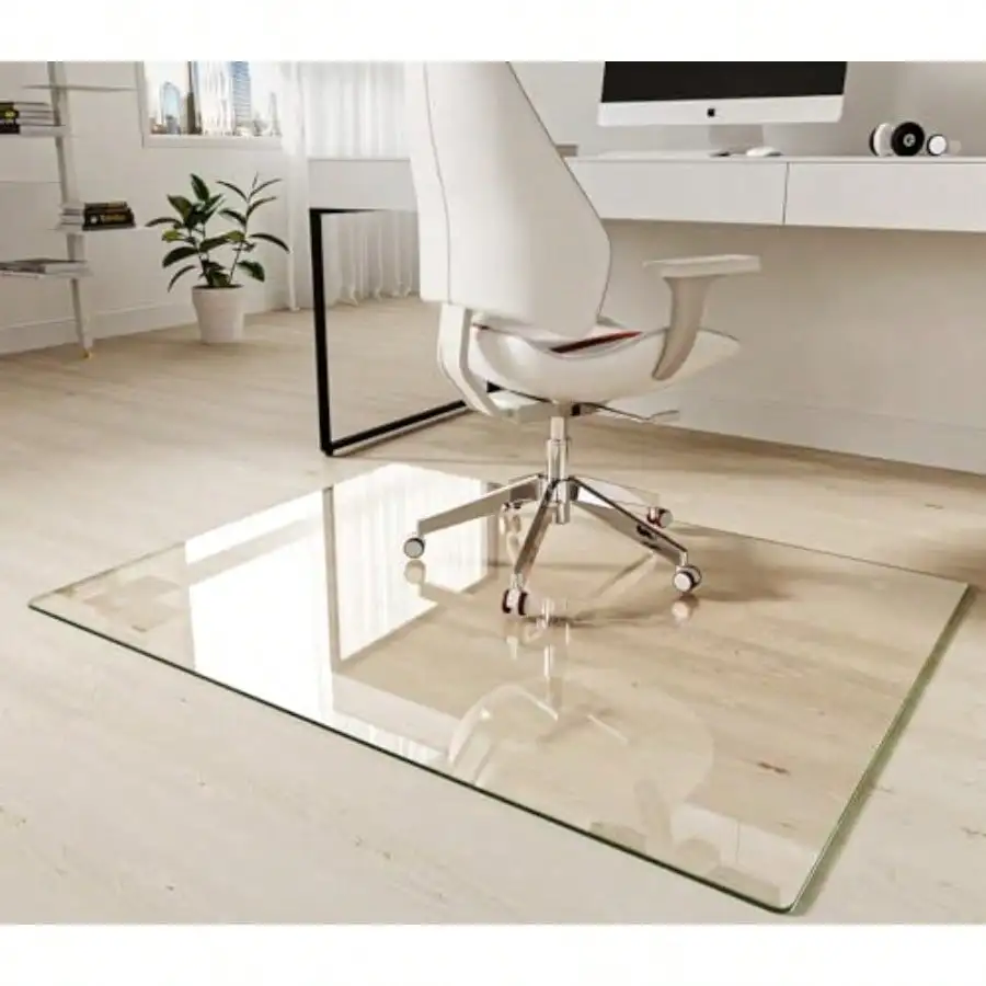 Glass Chair Mat 36"x48" - Premium Office Chair Mat for Hardwood Floors and Low-Pile Carpet with 4 Non-Slip Pads - Th
Glass Chair Mat 36"x48" - Premium Office Chair Mat for Hardwood Floors and Low-Pile Carpet with 4 Non-Slip Pads - Th