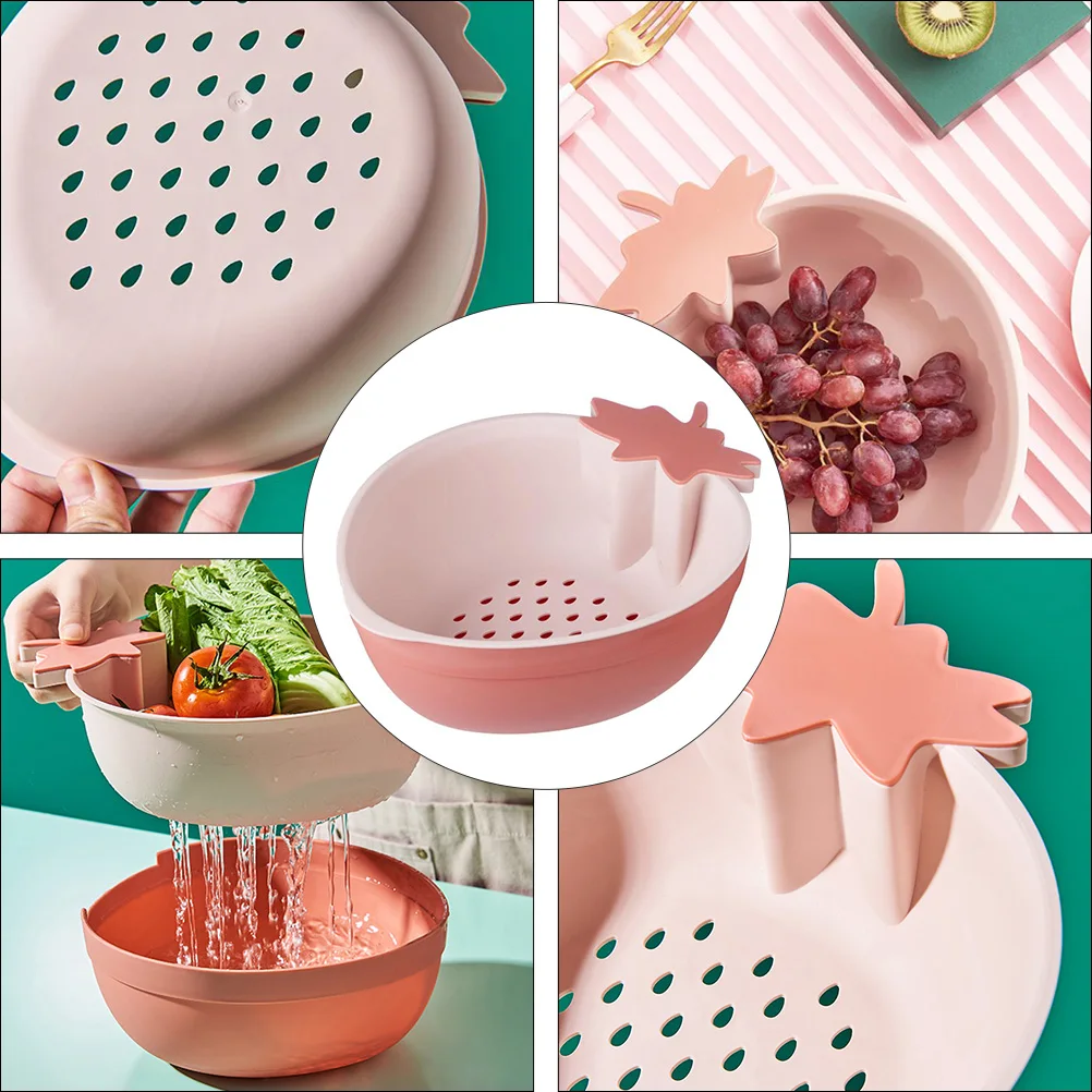 Drain Basket Kitchen Strainer Red Strawberry Kitchen Washing Bowl Double Layer Washing Bowl Fruit Holder
Drain Basket Kitchen Strainer Red Strawberry Kitchen Washing Bowl Double Layer Washing Bowl Fruit Holder