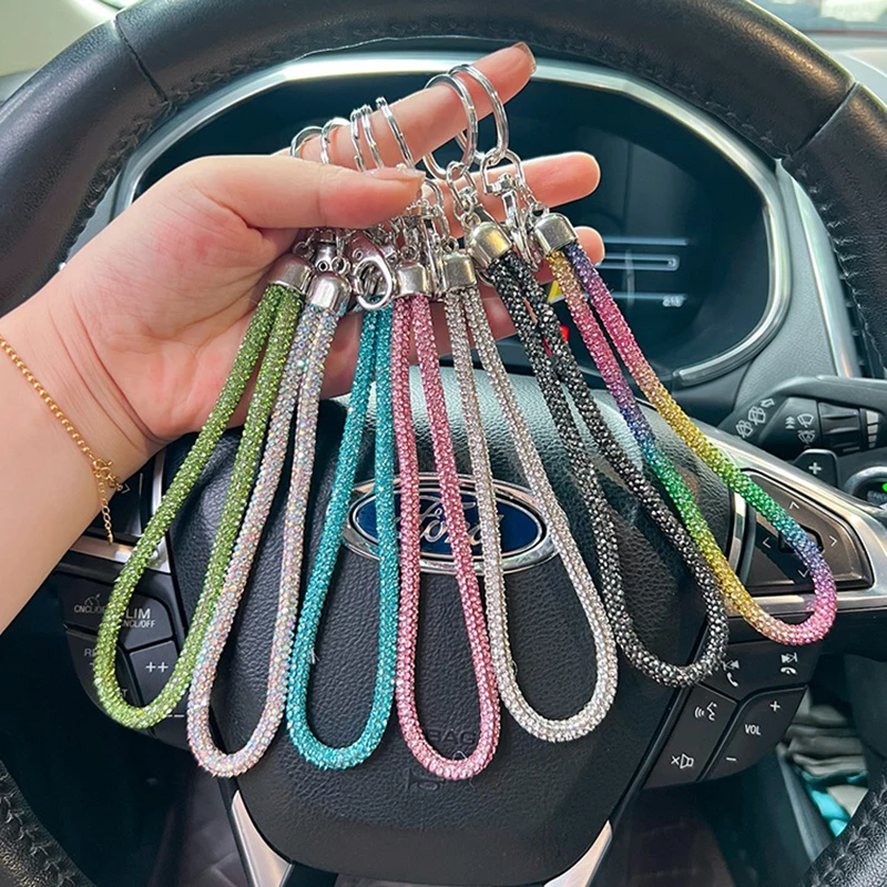 Fashionable Car KeyChain Strong and Durable Full Diamond Key Chain Hand Woven Pure Color Buckle Car Key Ring Car Accessories New
Fashionable Car KeyChain Strong and Durable Full Diamond Key Chain Hand Woven Pure Color Buckle Car Key Ring Car Accessories New