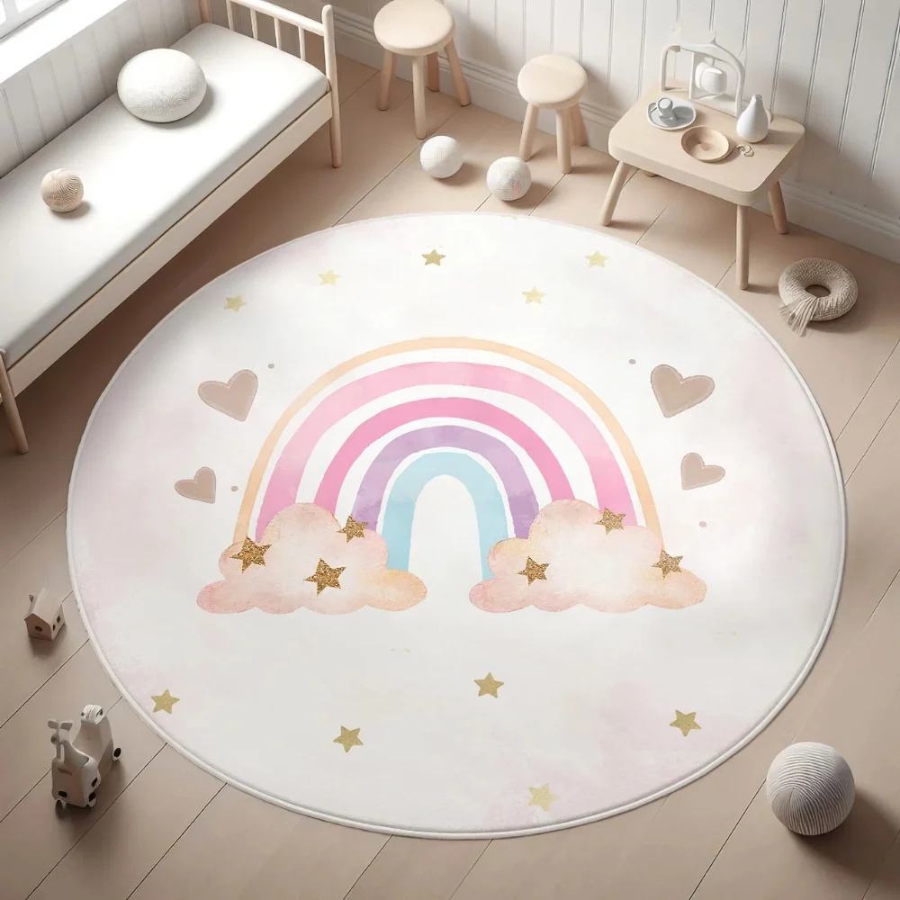 Round Fluffy Carpet For Living Room,Pink And Brown Tones Cotton Rug, Soft Kids Room Rug,Hairy Nursery Play Mats For Children
Round Fluffy Carpet For Living Room,Pink And Brown Tones Cotton Rug, Soft Kids Room Rug,Hairy Nursery Play Mats For Children