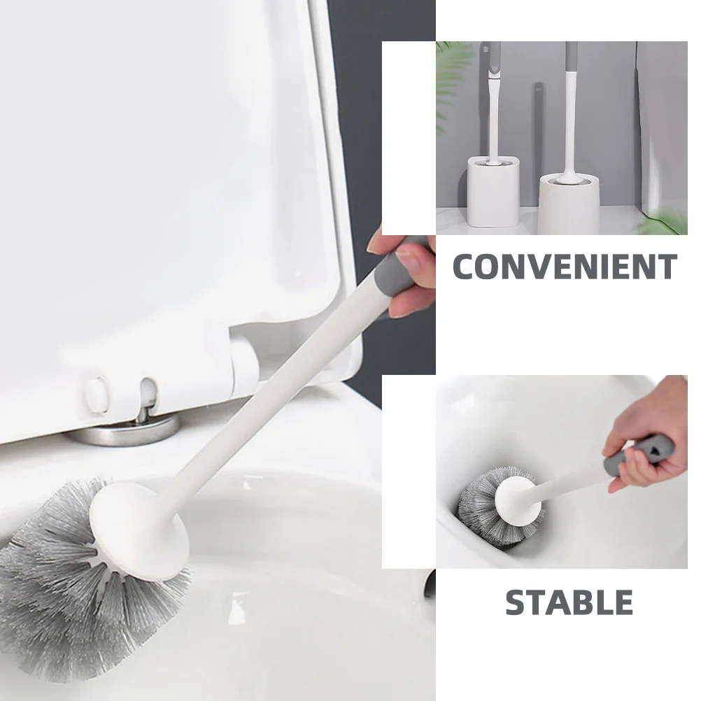 Toilet Brush Set Soft Bristles Ergonomic Handle Durable Plastic for Home Dorm Bathroom Cleaning Tool Holder Stable Storage 
Toilet Brush Set Soft Bristles Ergonomic Handle Durable Plastic for Home Dorm Bathroom Cleaning Tool Holder Stable Storage