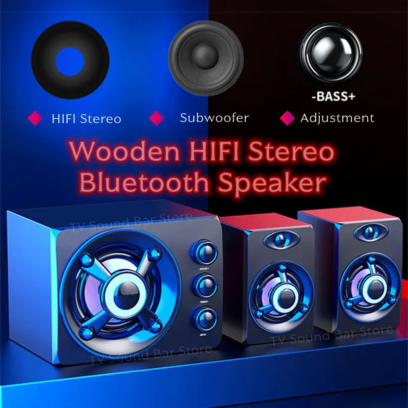 Wooden Wireless Audios 3D Theater Surround Sound TV Bar HIFI Stereo Bluetooth Speaker RGB Light Subwoofer with AUX USB PLay Mode
Wooden Wireless Audios 3D Theater Surround Sound TV Bar HIFI Stereo Bluetooth Speaker RGB Light Subwoofer with AUX USB PLay Mode