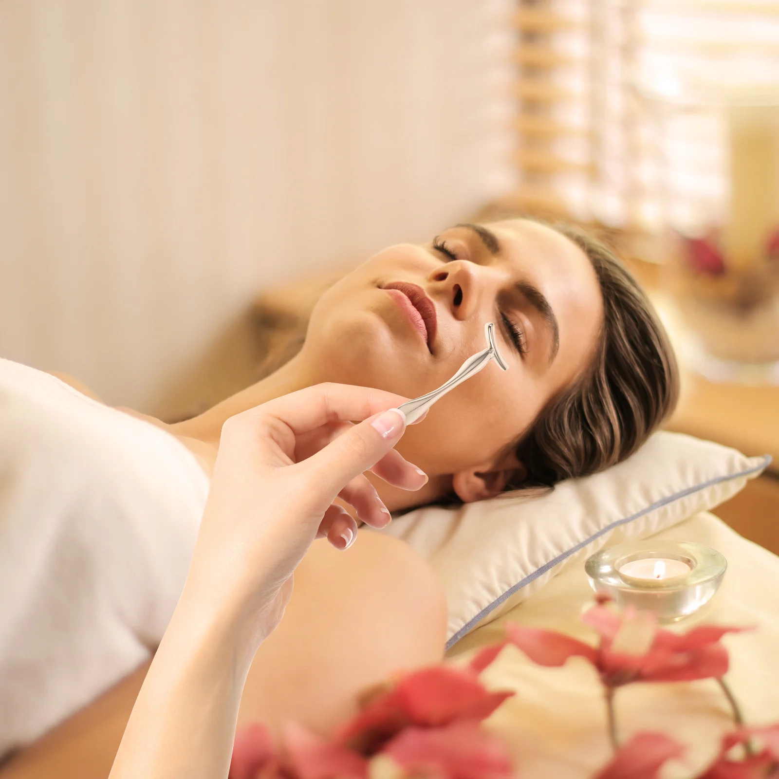 4 шт., массажная ложка для крема для глаз, цинковый сплав, инструмент для ухода за кожей для отечности, темных кругов, морщин, портативный аппликатор для лосьона для лица
4 шт., массажная ложка для крема для глаз, цинковый сплав, инструмент для ухода за кожей для отечности, темных кругов, морщин, портативный аппликатор для лосьона для лица