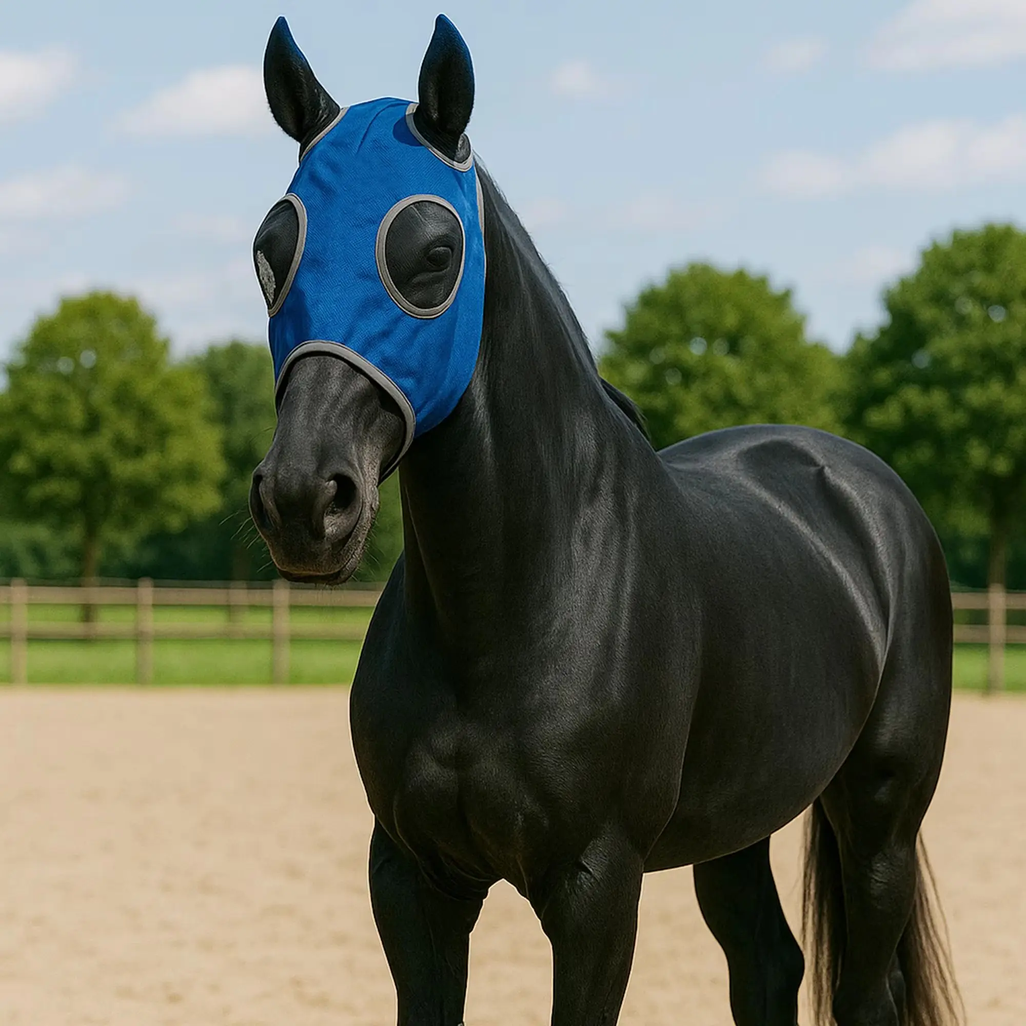 Репеллент от комаров, защита от насекомых, чехол для головы лошади, защитная маска для лошади, сетчатая дышащая маска, оборудование для конного спорта
Репеллент от комаров, защита от насекомых, чехол для головы лошади, защитная маска для лошади, сетчатая дышащая маска, оборудование для конного спорта