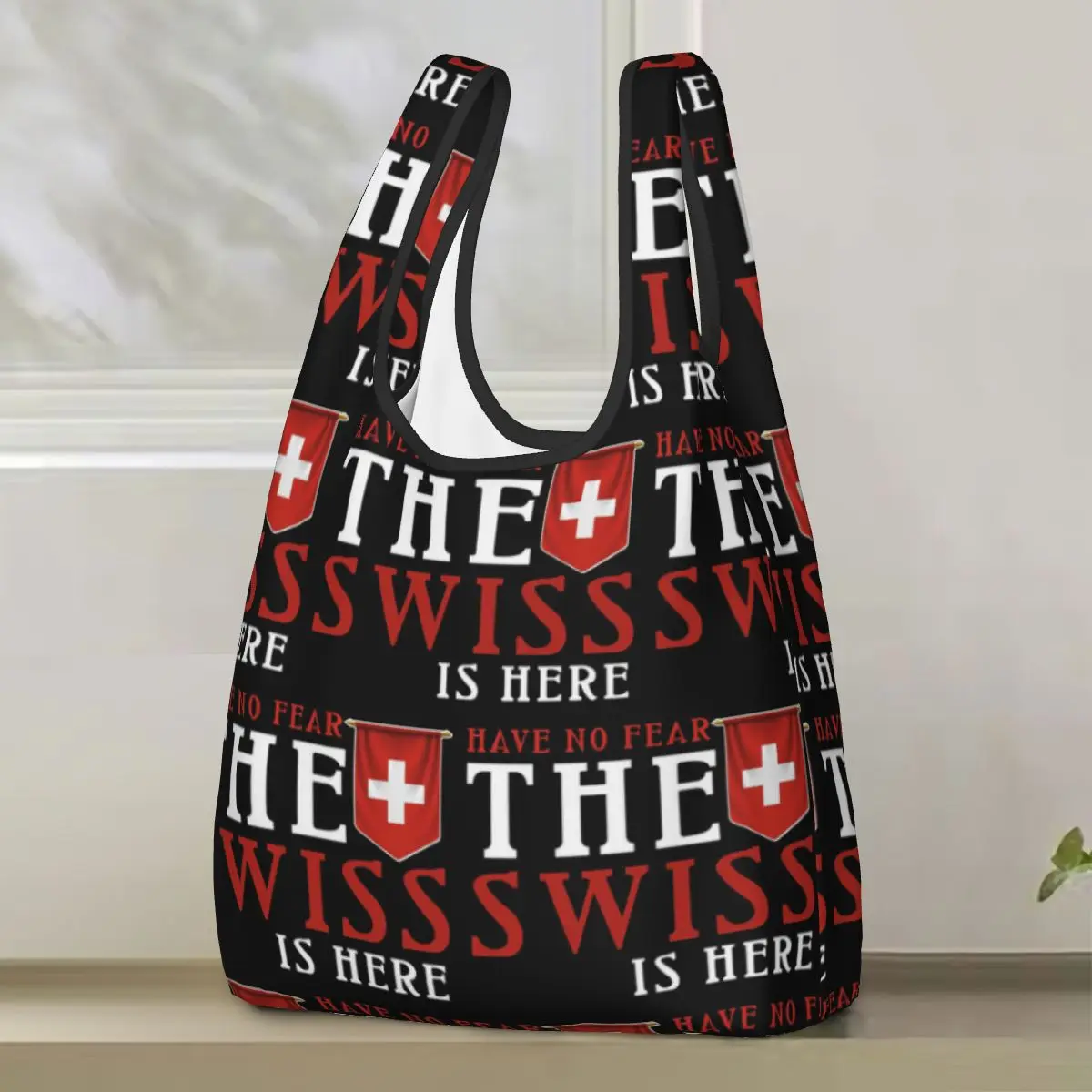 Swiss Switzerland Flag Shopping Bag Portable Tote Bags Reusable Shoulder Shopper Bag Grocery Handbag
Swiss Switzerland Flag Shopping Bag Portable Tote Bags Reusable Shoulder Shopper Bag Grocery Handbag