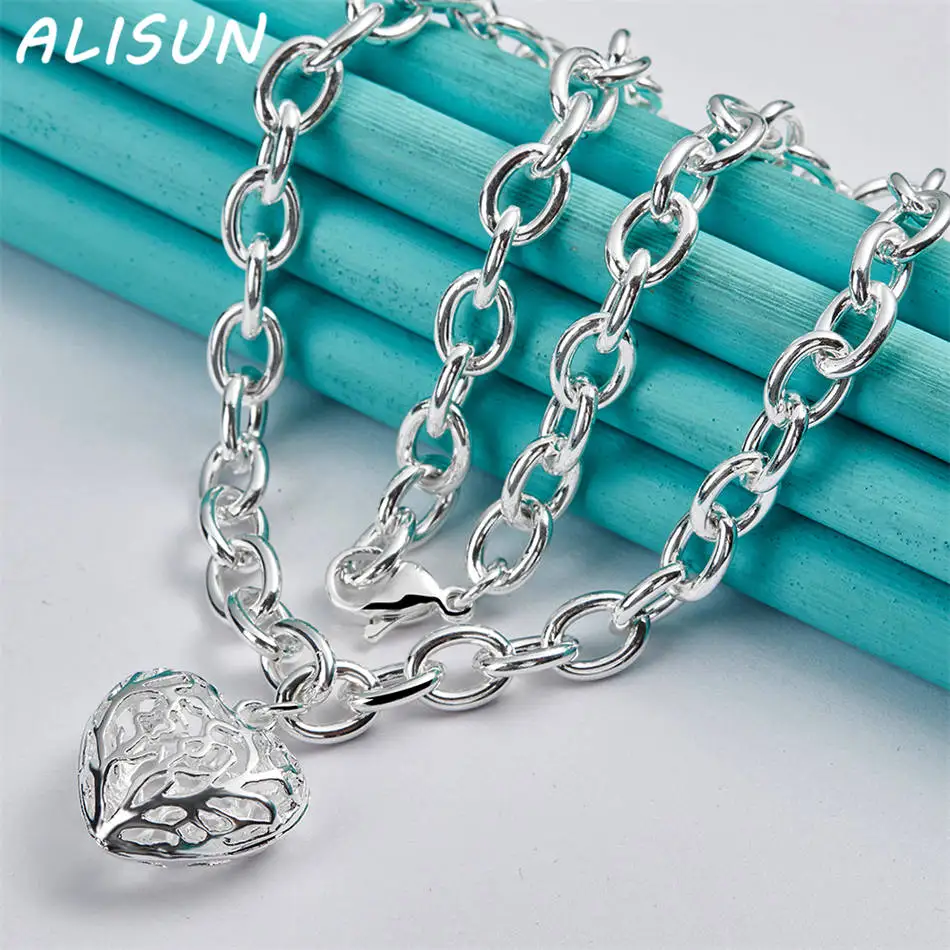 ALISUN 925 Sterling Silver Hollow Heart Necklace For Women Anniversary Gift Popular Wild Fashion Romantic Jewelry
ALISUN 925 Sterling Silver Hollow Heart Necklace For Women Anniversary Gift Popular Wild Fashion Romantic Jewelry