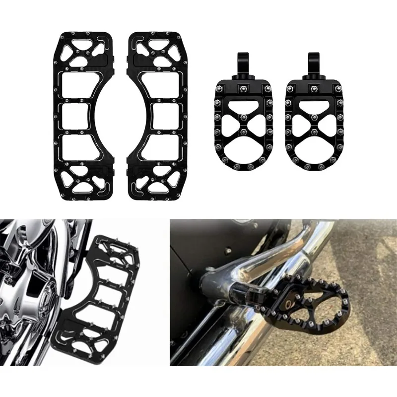 HDBUBALUS Motorcycle Floorboards Passenger Driver Footboards Wide Foot Pegs Board Pedal Kit Fit for Softail Touring Electra Roa
HDBUBALUS Motorcycle Floorboards Passenger Driver Footboards Wide Foot Pegs Board Pedal Kit Fit for Softail Touring Electra Roa