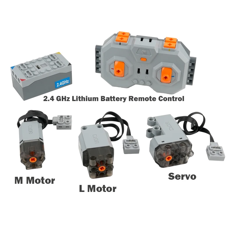 M/L/Servo Motor Technology Building Blocks Parts 2.4G 4CH Remote Control Power Functions DIY Assembled Model Blocks Toys Parts
M/L/Servo Motor Technology Building Blocks Parts 2.4G 4CH Remote Control Power Functions DIY Assembled Model Blocks Toys Parts