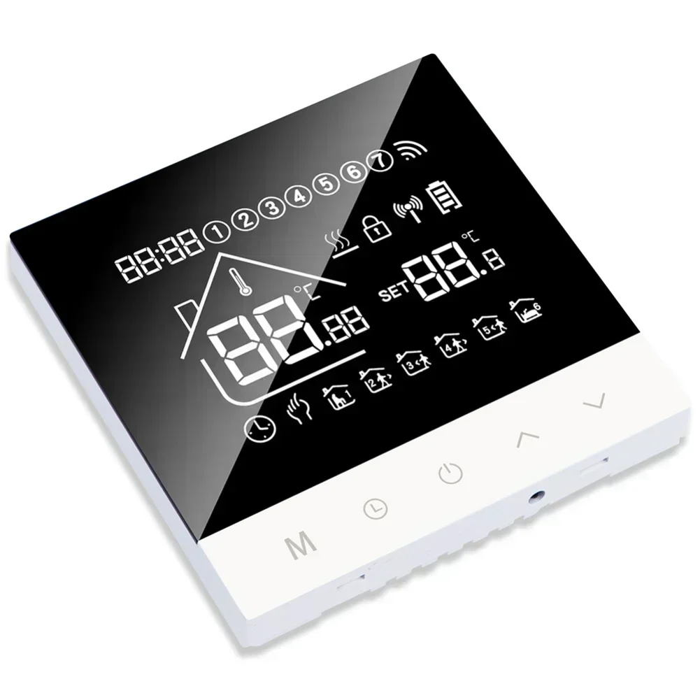 Электрический термостат для подогрева пола с многофункциональным дисплеем температуры и управлением по Wi-Fi для точной управления температурой
Электрический термостат для подогрева пола с многофункциональным дисплеем температуры и управлением по Wi-Fi для точной управления температурой