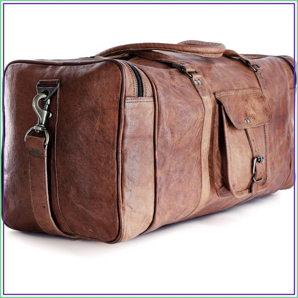 Leather 24 inch Duffel Bag Travel Sports Overnight Weekend Cabin Holdall
Leather 24 inch Duffel Bag Travel Sports Overnight Weekend Cabin Holdall