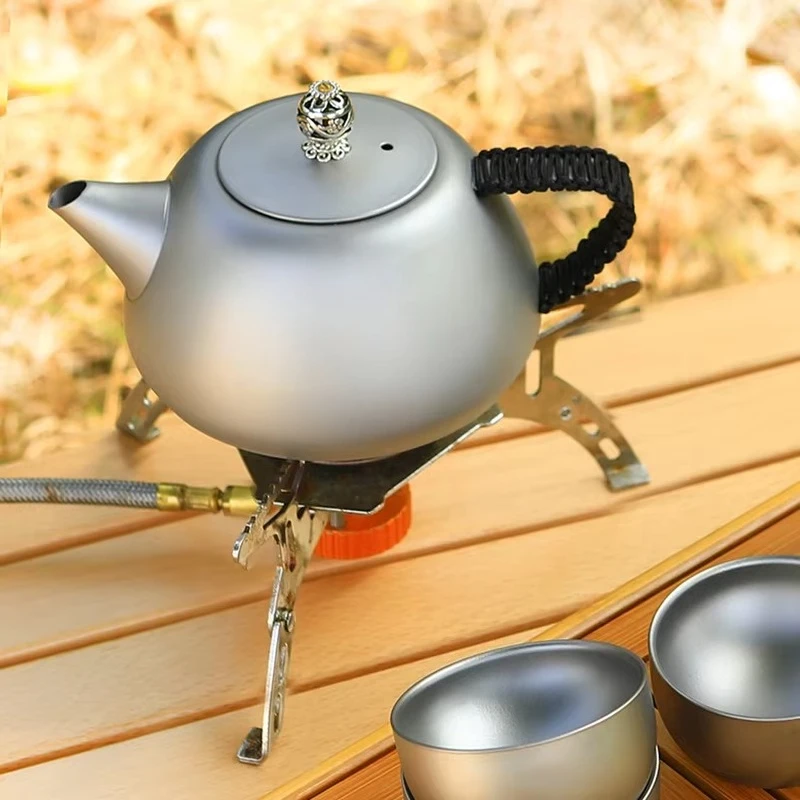 Titanium Kettle with Tea Strainer Foldable Handle Lightweight Portable Teapot with Filter for Outdoor Daily Camping Accessories
Titanium Kettle with Tea Strainer Foldable Handle Lightweight Portable Teapot with Filter for Outdoor Daily Camping Accessories