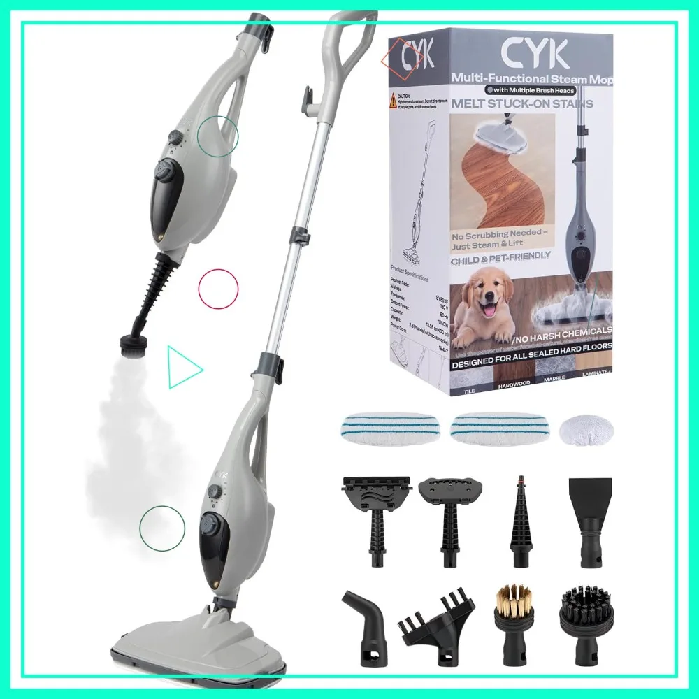 12-in-1 Handheld Steam Cleaner for Home, Floor Steamer for Hardwood Floors & Tile
12-in-1 Handheld Steam Cleaner for Home, Floor Steamer for Hardwood Floors & Tile