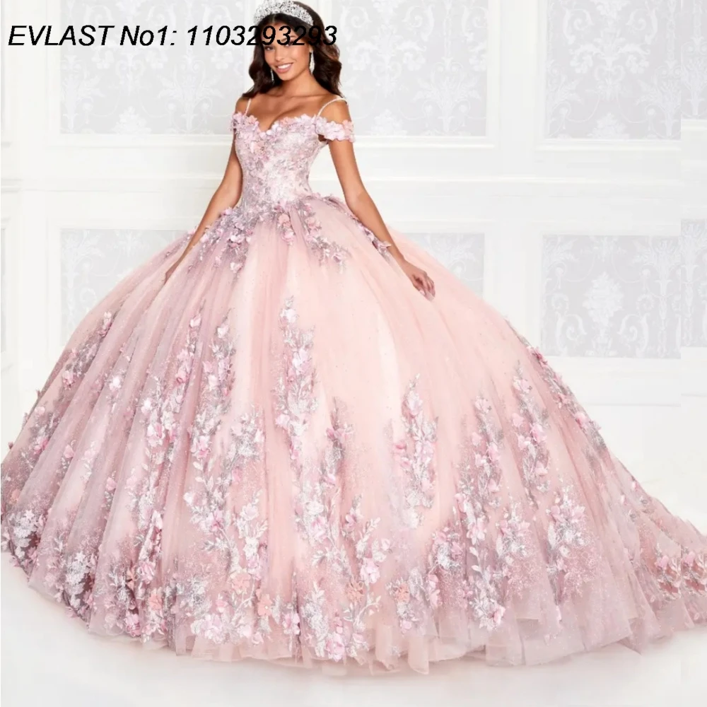 EVLAST блестящее розовое бальное платье Quinceanera по индивидуальному заказу, корсет с 3D цветочной аппликацией и бисером, Sweet 16, Vestidos De 15 Anos E1Q808
EVLAST блестящее розовое бальное платье Quinceanera по индивидуальному заказу, корсет с 3D цветочной аппликацией и бисером, Sweet 16, Vestidos De 15 Anos E1Q808
