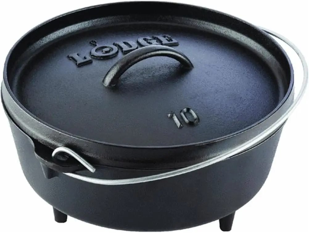 Pre-Seasoned Cast Iron Camp Dutch Oven with Lid, Dual Handles, 4 Quart - Use on Stove, Grill, or Campfire
Pre-Seasoned Cast Iron Camp Dutch Oven with Lid, Dual Handles, 4 Quart - Use on Stove, Grill, or Campfire