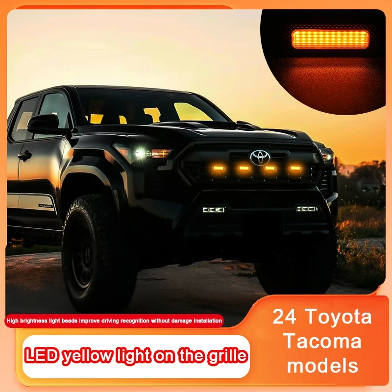 Маленький желтый свет для Toyota Tacoma 24, специальная решетка, маленький желтый цвет, дневные ходовые огни, Модифицированная подсветка
Маленький желтый свет для Toyota Tacoma 24, специальная решетка, маленький желтый цвет, дневные ходовые огни, Модифицированная подсветка