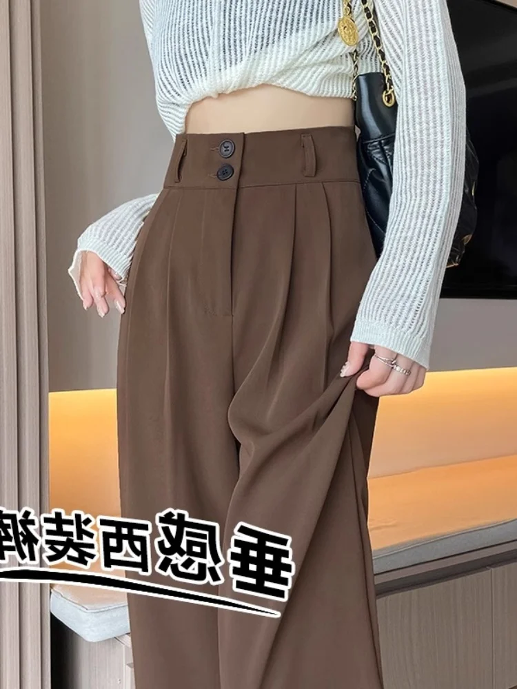 Versatile High Waist Draped Thin Formal Pants Women's Summer Spring Straight Leg Narrow Fit Casual Trousers Korean Sle
Versatile High Waist Draped Thin Formal Pants Women's Summer Spring Straight Leg Narrow Fit Casual Trousers Korean Sle