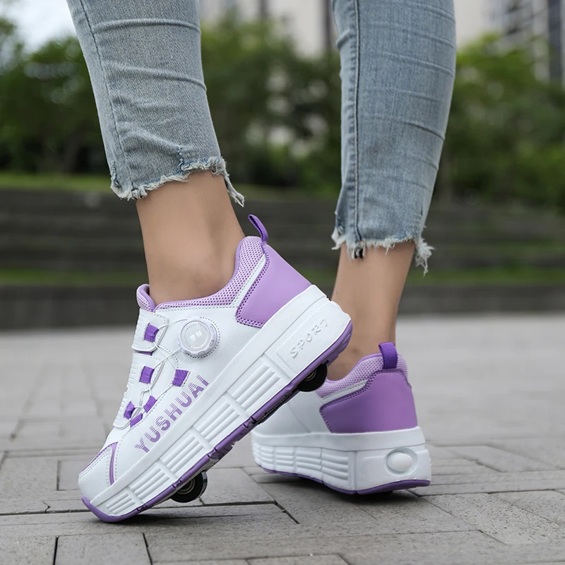 Girls' 2-Wheel Roller Sneakers: Invisible Roller Skates, Kids' Light-Up Sports Shoes with Hidden Wheels
Girls' 2-Wheel Roller Sneakers: Invisible Roller Skates, Kids' Light-Up Sports Shoes with Hidden Wheels