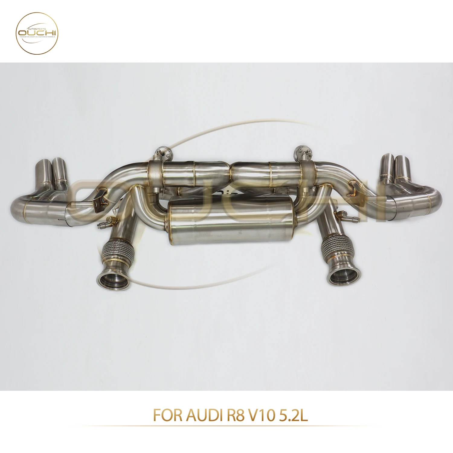OUCHI Factory Direct Sales SS304 Catback for Audi R8 V10 5.2L With OPF Pneumatic Valves Exhaust Lossless Installation
OUCHI Factory Direct Sales SS304 Catback for Audi R8 V10 5.2L With OPF Pneumatic Valves Exhaust Lossless Installation
