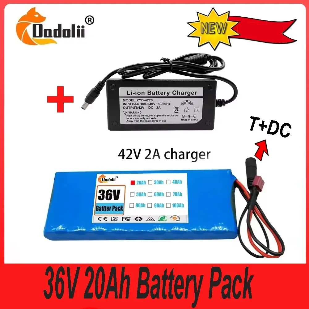 10S1P 36V 20Ah lithium-ion rechargeable battery pack, 500W with BMS, suitable for electric bicycles and scooters
10S1P 36V 20Ah lithium-ion rechargeable battery pack, 500W with BMS, suitable for electric bicycles and scooters
