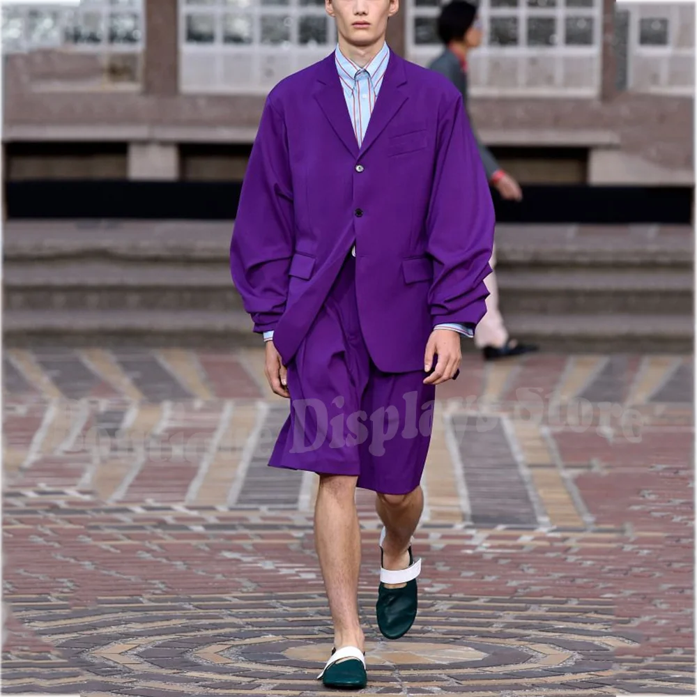 England Style Casual Men's Suit Two Pieces Short Pants Classic Notch Lapel Blazer Set Outfit Daily Party Prom Male Clothes
England Style Casual Men's Suit Two Pieces Short Pants Classic Notch Lapel Blazer Set Outfit Daily Party Prom Male Clothes