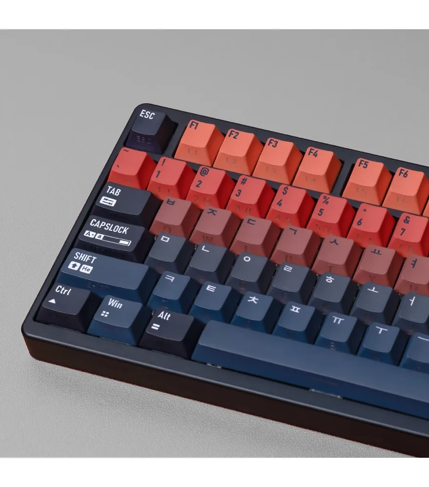 Keycap Korean German European small language for mechanical keyboard double engraving light transmission Pbt original full set
Keycap Korean German European small language for mechanical keyboard double engraving light transmission Pbt original full set