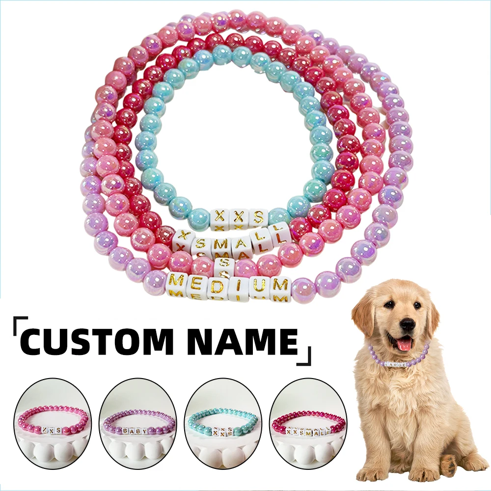 Customizable Personalised Pet Dog Cat Name Necklaces Collar with Colorful Plastic Beads - Elastic Rope Design for Dogs, Kitten
Customizable Personalised Pet Dog Cat Name Necklaces Collar with Colorful Plastic Beads - Elastic Rope Design for Dogs, Kitten