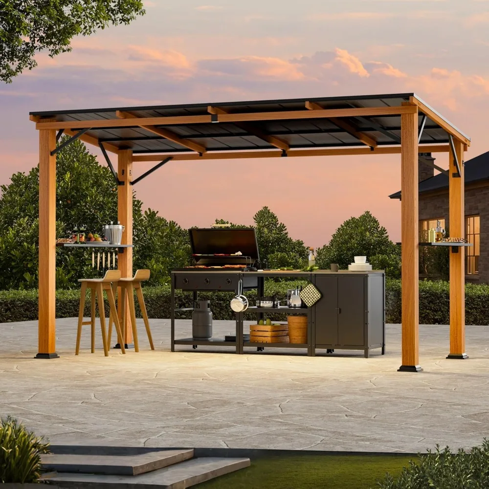 Rustproof Hardtop Grill Gazebo 6x12ft with Side Shelf Bottle Opener Hooks for Backyard Garden Patio,Customized
Rustproof Hardtop Grill Gazebo 6x12ft with Side Shelf Bottle Opener Hooks for Backyard Garden Patio,Customized
