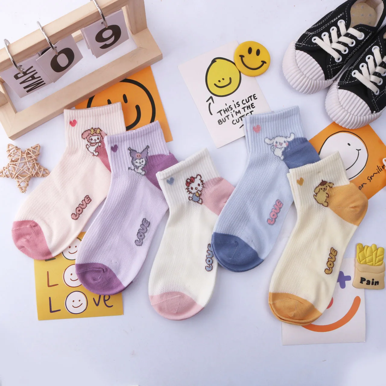 5 Pairs Kawaii Sanrio Kuroml My Melody Cute Socks Cartoon Anime Kids Solid Color Short Socks Boys Girls Socks Gift
5 Pairs Kawaii Sanrio Kuroml My Melody Cute Socks Cartoon Anime Kids Solid Color Short Socks Boys Girls Socks Gift
