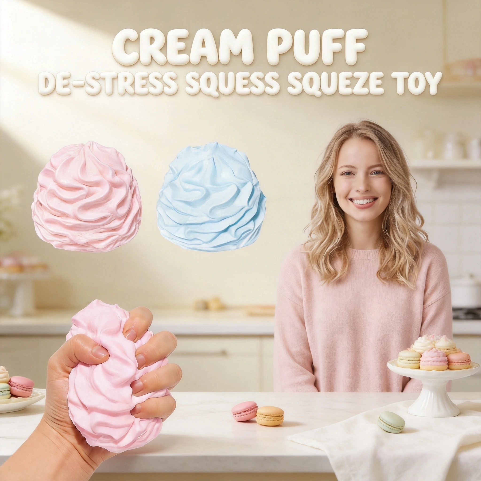Simulated Cream Squeeze Toy, Cute and Soft Cream-Shaped Squeeze Toy for Stress Relief, Portable Stress-Relief Toy
Simulated Cream Squeeze Toy, Cute and Soft Cream-Shaped Squeeze Toy for Stress Relief, Portable Stress-Relief Toy