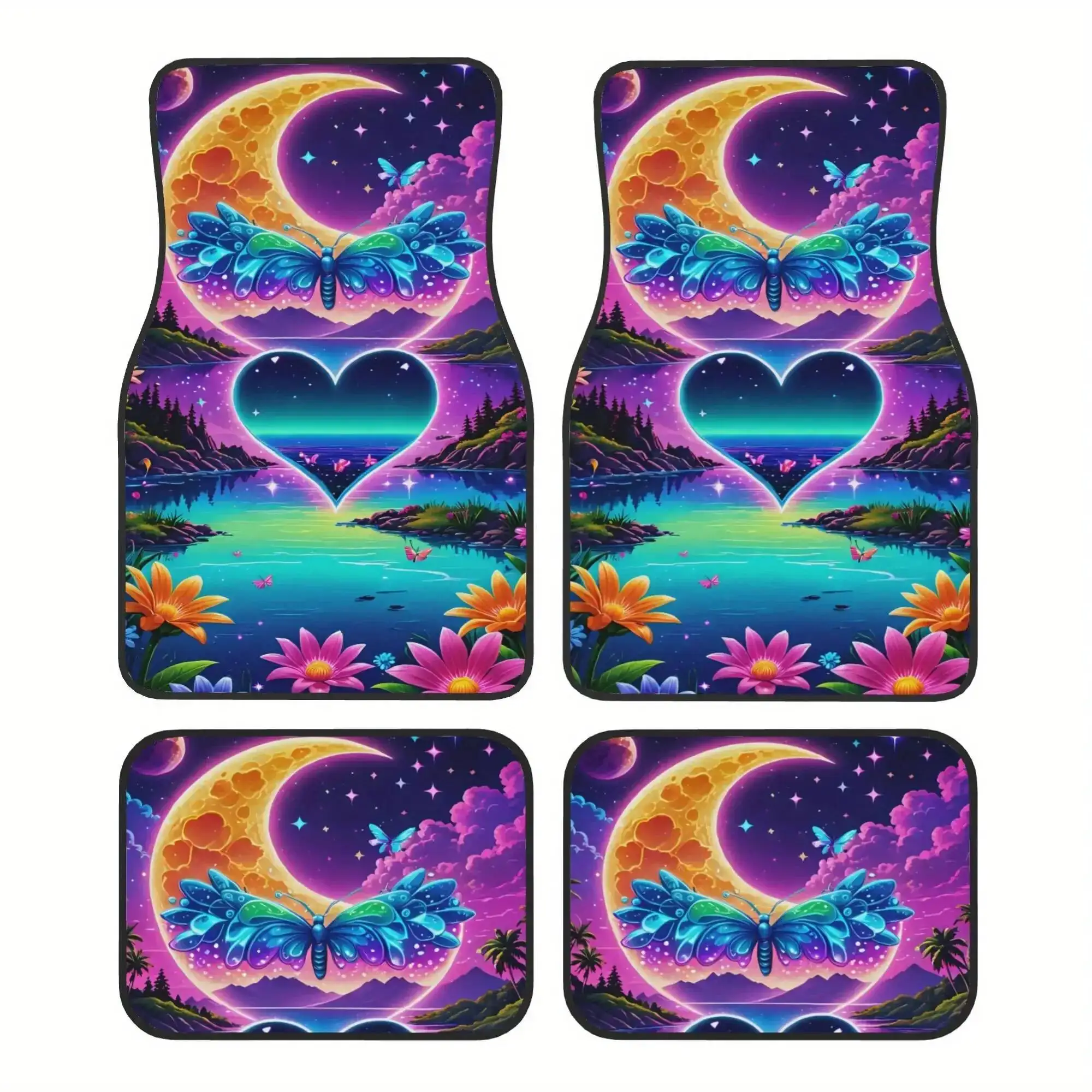 4pcs Neon Heart Pattern Car Floor Mats- Stylish And Durable, Anti-Stain And Anti-Slip, Easy To Clean, Universal Fit All Vehicles
4pcs Neon Heart Pattern Car Floor Mats- Stylish And Durable, Anti-Stain And Anti-Slip, Easy To Clean, Universal Fit All Vehicles