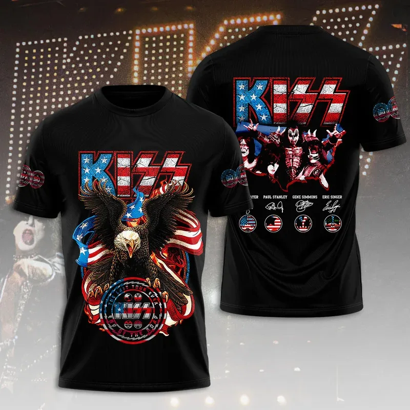 Popular Rock Band Kiss T-shirts 3D Print T Shirt Summer Men Women Funny Hip hop Short sleeve O-neck Tee Shirt Street Man Tops
Popular Rock Band Kiss T-shirts 3D Print T Shirt Summer Men Women Funny Hip hop Short sleeve O-neck Tee Shirt Street Man Tops