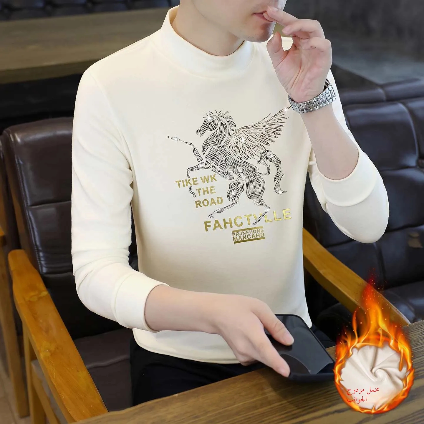 Faionable двусторонняя бархатная мужская футболка с длинным рукавом и высоким воротником Base irt, теплая футболка со стразами Peg Design Ca...
Faionable двусторонняя бархатная мужская футболка с длинным рукавом и высоким воротником Base irt, теплая футболка со стразами Peg Design Ca...