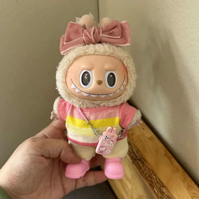 For 15/17cm Labubu Doll clothing Trendy Fashion Overalls Skirts Clothes hat shoes Set Cute Labubu 3.0 Diy Toy Gift Accessories 
For 15/17cm Labubu Doll clothing Trendy Fashion Overalls Skirts Clothes hat shoes Set Cute Labubu 3.0 Diy Toy Gift Accessories