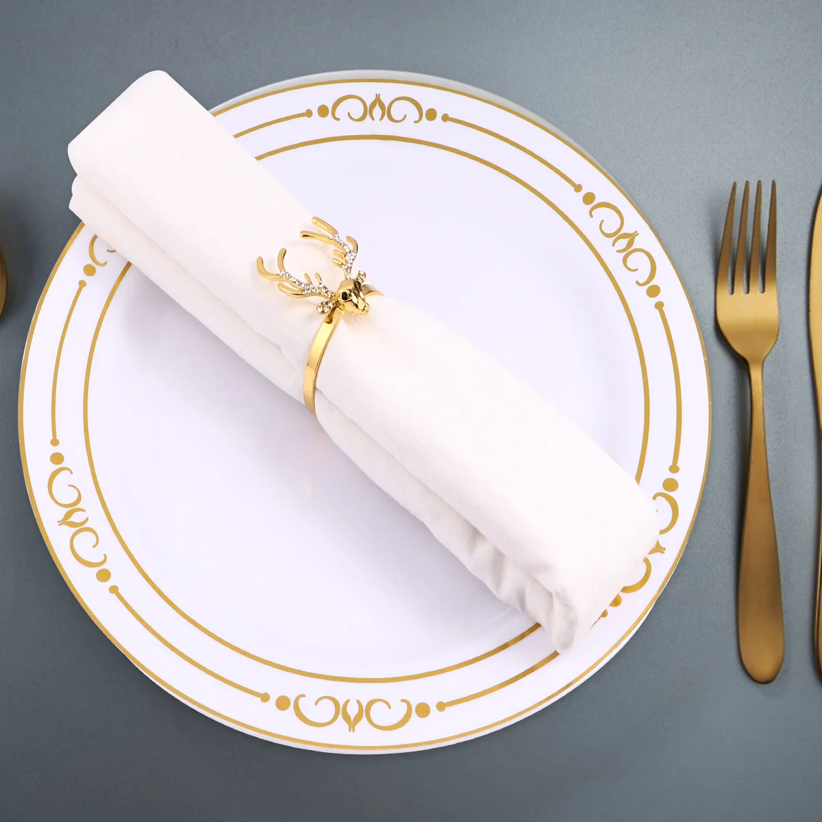 Napkin Buckle Rings Gold Reindeer Serviette Metal Holders Paper Buckles for Napkins
Napkin Buckle Rings Gold Reindeer Serviette Metal Holders Paper Buckles for Napkins