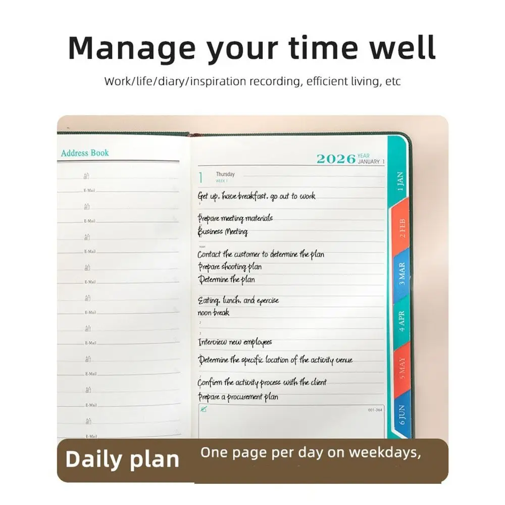 365 Days Per Day 2026 English Schedule Notepad Thickened Efficiency A5 Agenda Planning Notebook One Page Plan Book
365 Days Per Day 2026 English Schedule Notepad Thickened Efficiency A5 Agenda Planning Notebook One Page Plan Book