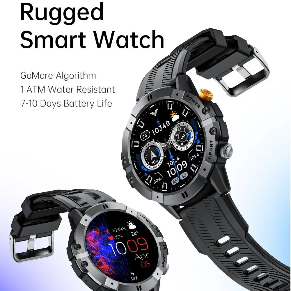 C29 Smart Sports Watch with 1.52-Inch Screen,7-Day Battery,Waterproof, HR/SpO2 Monitor,Bluetooth Calling and 100+ Sport Modes
C29 Smart Sports Watch with 1.52-Inch Screen,7-Day Battery,Waterproof, HR/SpO2 Monitor,Bluetooth Calling and 100+ Sport Modes