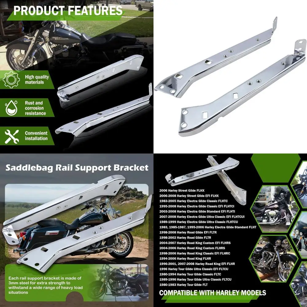 Опорный кронштейн седельной сумки, совместимый с Harley Touring, Street Glide, Road King, Electra Glide FLT, FLHT, FLHR, FLTR, FLH
Опорный кронштейн седельной сумки, совместимый с Harley Touring, Street Glide, Road King, Electra Glide FLT, FLHT, FLHR, FLTR, FLH