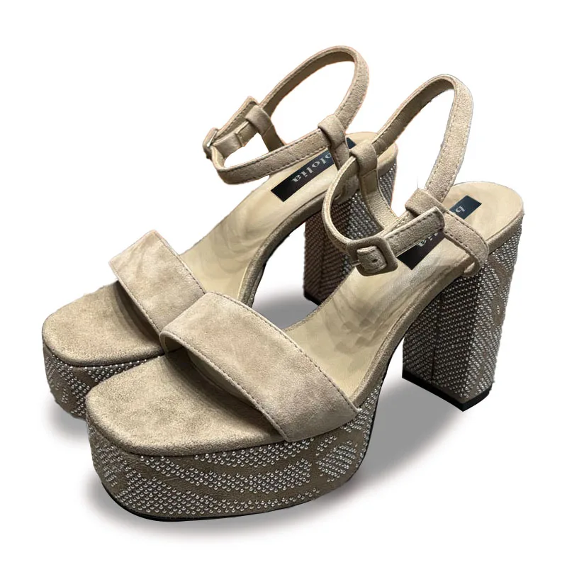 High Quality Rhinestone-Embellished Chunky-Heeled Open-Toe Sandals Women's Genuine Leather Design Platform Heels Party Shoes
High Quality Rhinestone-Embellished Chunky-Heeled Open-Toe Sandals Women's Genuine Leather Design Platform Heels Party Shoes