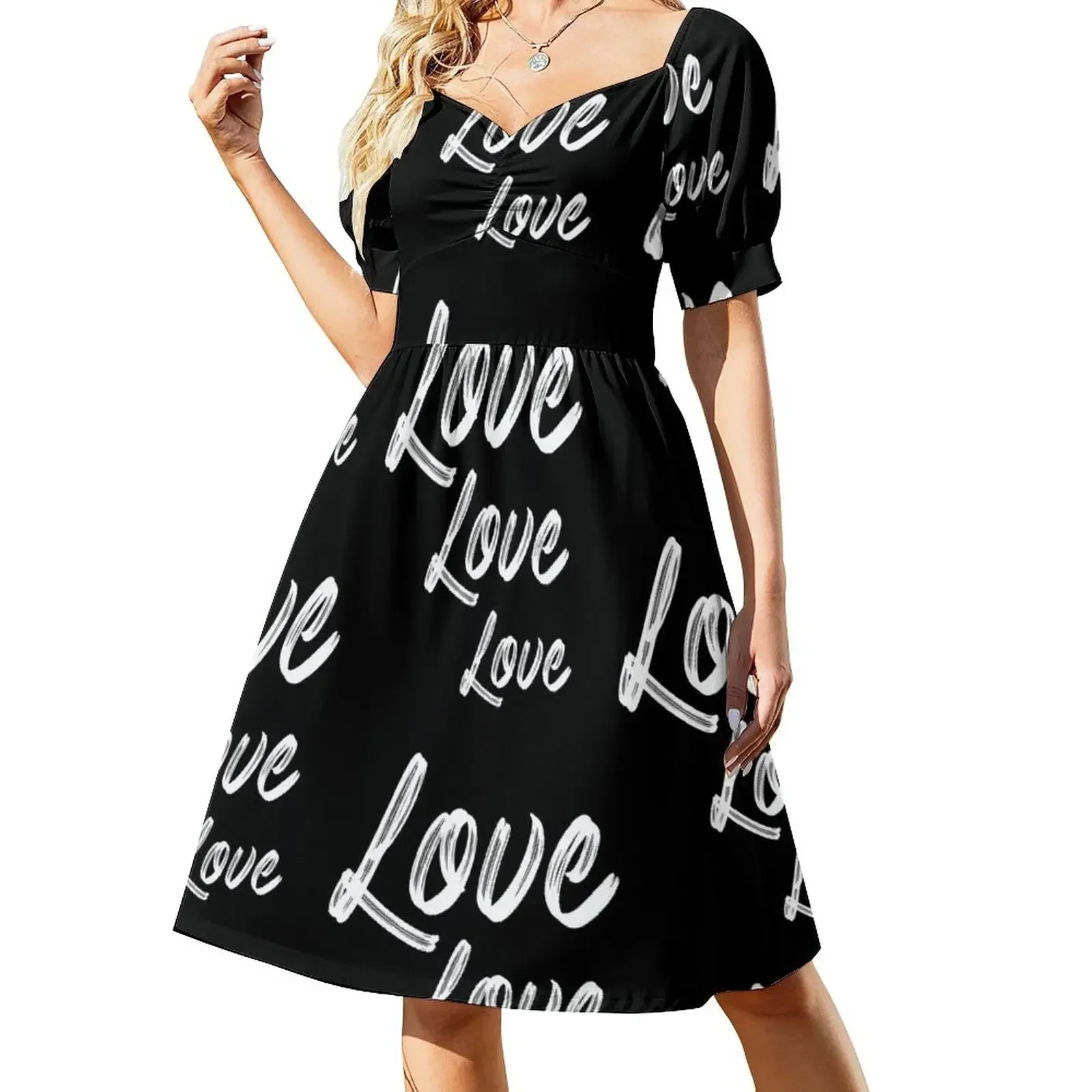 Love (White) Short-Sleeved Dress women's clothing korea stylish elegant guest wedding dress dress
Love (White) Short-Sleeved Dress women's clothing korea stylish elegant guest wedding dress dress