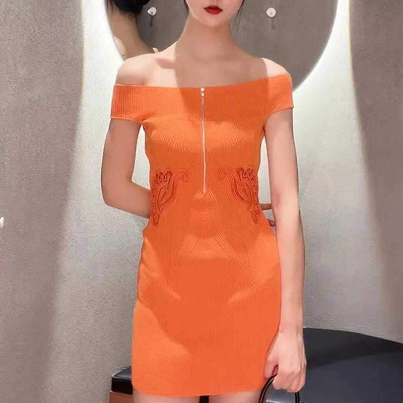Elegant Lady Short Sleeve Knitted Dress Casual Slash Neck Mini Dresses Spring 2023 Vintage High Waist Slim Vestidos for Women
Elegant Lady Short Sleeve Knitted Dress Casual Slash Neck Mini Dresses Spring 2023 Vintage High Waist Slim Vestidos for Women
