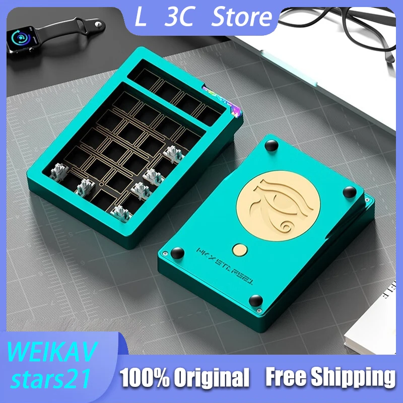 WEIKAV Stars21 Wireless Numeric Keypad CNC Aluminum Alloy Tri Mode Support Qmk Vla Hot Plug Rgb Custom Gaming Office Keyboard