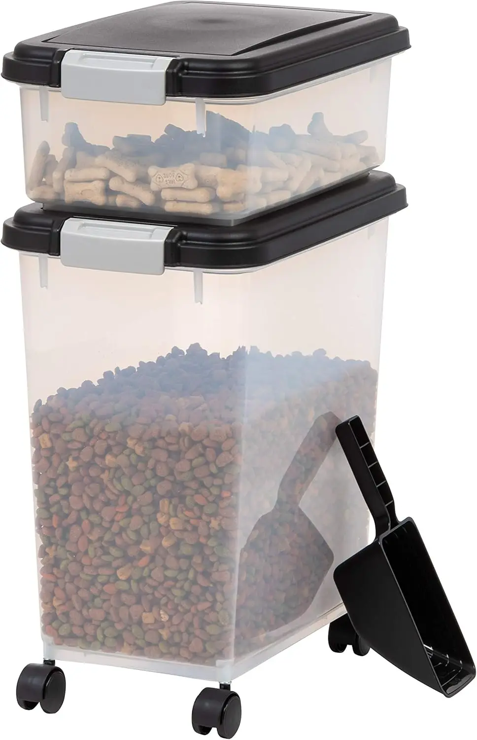 USA Dog Food Storage Container, 30 lbs & 11 lbs Combo, Cat Food Storage Container, Dog Treat Container, Airtight, Stackable, 2-C
USA Dog Food Storage Container, 30 lbs & 11 lbs Combo, Cat Food Storage Container, Dog Treat Container, Airtight, Stackable, 2-C