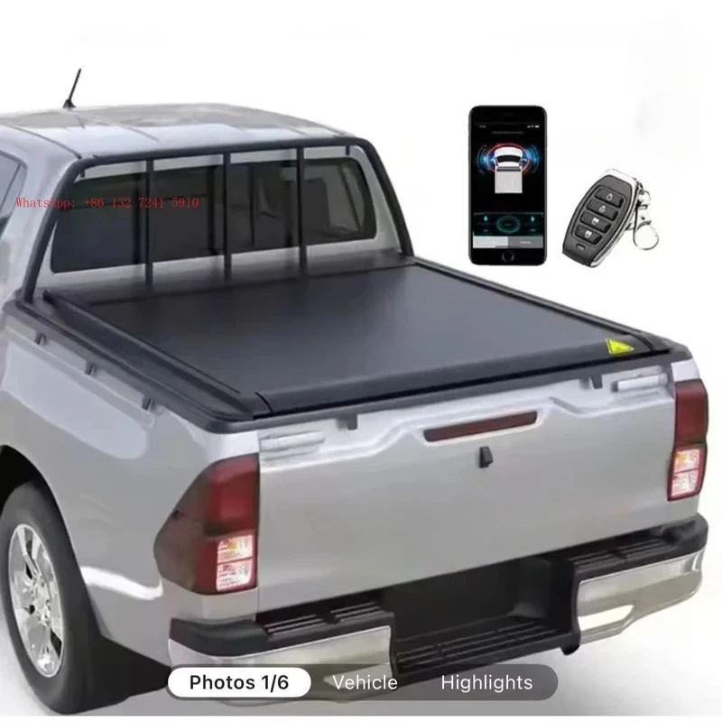 Electric automatic pickup truck roll-up cargo box cover suitable for Hilux, Revo, Vigo, Ranger, XLT, Wildtrak, Navara, NP300, Tr
Electric automatic pickup truck roll-up cargo box cover suitable for Hilux, Revo, Vigo, Ranger, XLT, Wildtrak, Navara, NP300, Tr