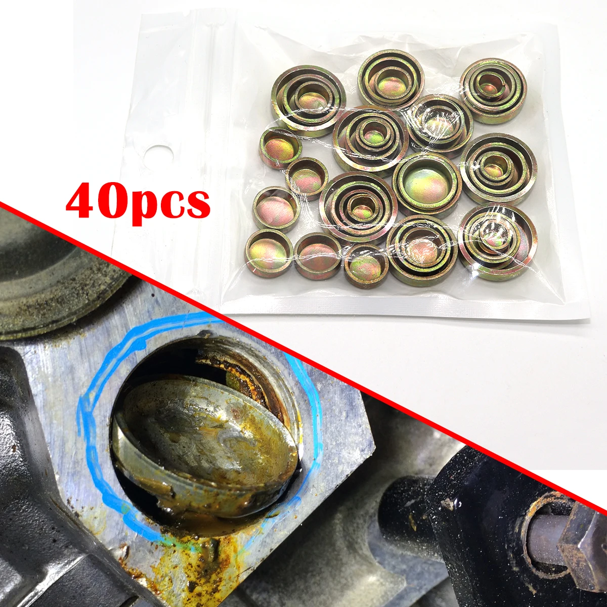 40pcs Universal Engine Core Plug Zinc Plated Freeze Expansion Welch Plug Cup Cover Cylinder Head Block O-Ring Cap Automotive
40pcs Universal Engine Core Plug Zinc Plated Freeze Expansion Welch Plug Cup Cover Cylinder Head Block O-Ring Cap Automotive