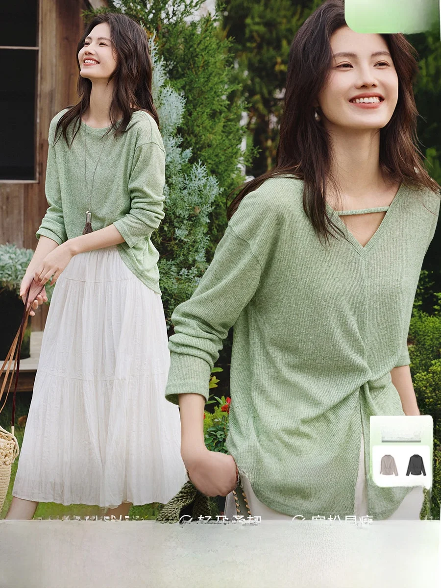 XWI Women's T-irt Twist Knot Design Front Ba Two-Way Wear Unique Good Looking Air Conditioning irt Spring 2026
XWI Women's T-irt Twist Knot Design Front Ba Two-Way Wear Unique Good Looking Air Conditioning irt Spring 2026