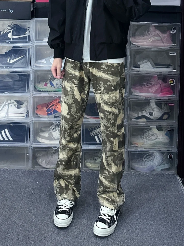Cleanfit Vintage Distred Patchwork Yellow Camouflage Flared Jeans Men Slimming Casual Pants mid Waist Zipper Fly Straight Leg
Cleanfit Vintage Distred Patchwork Yellow Camouflage Flared Jeans Men Slimming Casual Pants mid Waist Zipper Fly Straight Leg